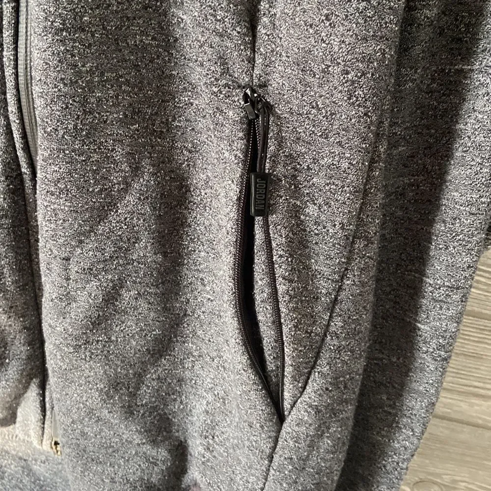 Jordan men’s medium gray full zip jacket, fair‎ condition